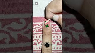 🌼✨easy flower nail art design Trendynail Treanding short Short Amu nail art nailspro 🦋✨💅🖤 [upl. by Ilahsiav68]