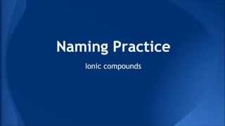 Chemistry flashcards  naming practice [upl. by Yrekcaz316]