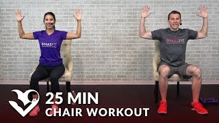 25 Min Chair Exercises Sitting Down Workout  Seated Exercise for Seniors Elderly amp EVERYONE ELSE [upl. by Seth]