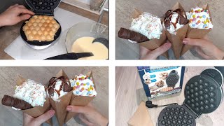 RECETTE GAUFRE BUBBLE WAFFLE [upl. by Eecrad]