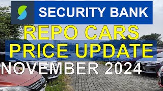 Security Bank Repo Cars Repossessed Cars November 2024 Update Year Model 202420232022 and below [upl. by Jozef746]