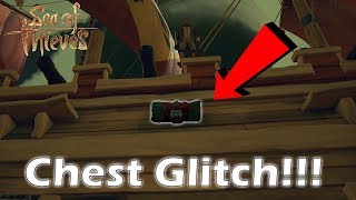 CRAZY CHEST GLITCH  STUCK TO SIDE OF SHIP Sea of Thieves Gameplay [upl. by Acnoib]