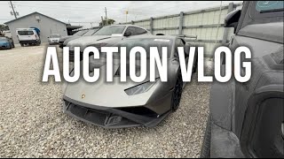 Auction VLOG Porsche Cayman Ferrari SF90 Lamborghini Urus  Aventador  Huracan STO [upl. by Anialam164]