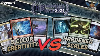 MTG Modern  5 Color Creativity vs Hardened Scales  Hunter Burton Memorial Open  Round 6 [upl. by Tsirhc]