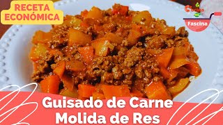 Guisado de Carne molida Receta fácil y Económica [upl. by Metsky334]