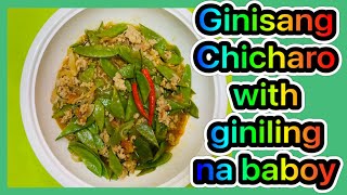 ⭕️ How to cook Ginisang Chicharo with giniling na baboy howtocook chicharo [upl. by Aineles]