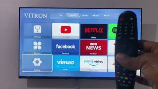 VITRON Smart TV How to Connect Setup to WiFi Network  Fix Check Network Connection 100 Works [upl. by Llehsyar]