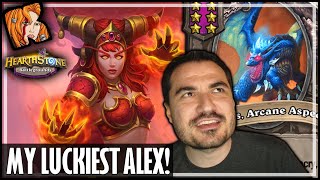 MY LUCKIEST ALEX EVER  Hearthstone Battlegrounds [upl. by Nahaj478]