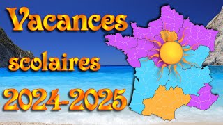 Calendrier des vacances scolaires 2024 2025 vf calendrier officiel [upl. by Kenleigh698]