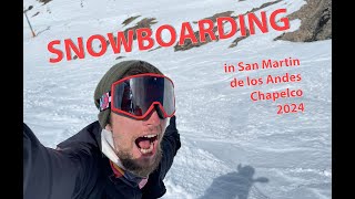 Snowboarding in San Martin de los Andes Chapelco 🏂🏔☀️ [upl. by Sim]