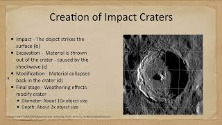 Lesson 9  Lecture 2  Impact Cratering  OpenStax Astronomy 2023 [upl. by Eserrehs]