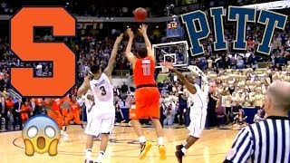 Syracuse Buzzer Beater vs Pittsburgh HD 🏀 Real Time amp Slow Motion Replay of the Tyler Ennis Shot [upl. by Gnap898]