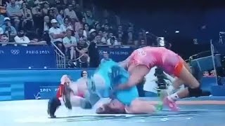 Kennedy Blades Suplex alemán Catalina Axente juegosolímpicos2024 paris2024 [upl. by Eittel]