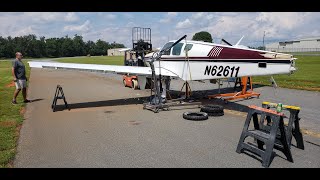 VTail M35 Bonanza Load on Trailer after Gearup Landing [upl. by Erdda152]