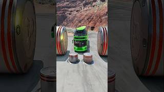 Color Capsule Bus vs Bollards Crashbeamngdrive shorts shortvideo [upl. by Mackenzie110]