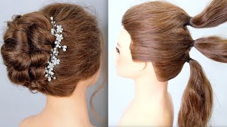 5 Mins Hairstyle Easy wedding Hairstyle Tutorial [upl. by Philip]