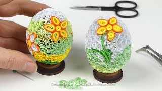 DIY  OEUF de Pâques 3D en Quilling  TUTO Complet [upl. by Donia]