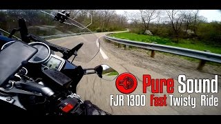 FJR 1300 fast twisty exhaust sound only suspension changes [upl. by Saberio735]