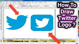 How To Draw Twitter Logo  In CorelDRAW  TRACE OBJECT [upl. by Derreg]