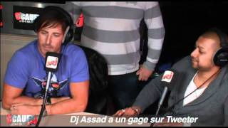 Dj Assad a un gage sur Tweeter  CCauet sur NRJ [upl. by Ulberto]