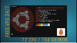 VPS Gratis 72 CPU  754 GB RAM Unlimited  Jupyter Alternatif 🌰 [upl. by Maryanna]