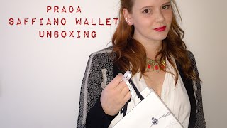 Prada Saffiano Leather Camo Wallet Review amp Unboxing [upl. by Koosis]