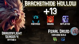 Feral Druid POV Mythic 13 Brackenhide Hollow  Dragonflight Season 4 [upl. by Notecnirp]