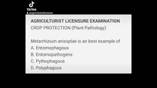 AGRICULTURIST LICENSURE EXAMINATION General Questions [upl. by Fleisher685]