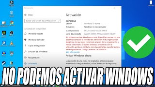 No podemos activar Windows en este dispositivo en Windows 10  SOLUCIÓN ✅ [upl. by Sell183]