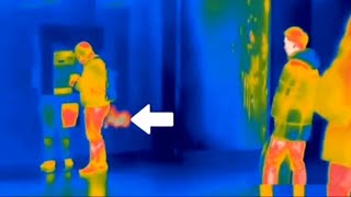 People fart on the street Fart through the thermal imager [upl. by Yemrej]