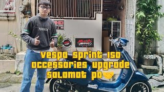 Vespa sprint 150 accessories upgrade sold and installed🤝viralvideo muffler motorcycle [upl. by Shorter164]