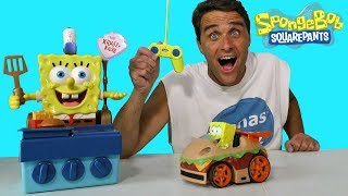 Spongebob Squarepants Remote Control Krabby Patty   Toy Review  Konas2002 [upl. by Woodring]