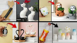 4 Easy White Cement Craft Ideas  Gift item Showpiece Making  Home Decoration Showpiece [upl. by Esimaj449]