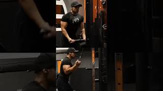 Reverse Grip Cable Bar Pushdown Demonstration For Beginners  Triceps Gym Exercise Muscle Building [upl. by Ydnelg]