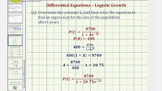 Ej ecuación diferencial de crecimiento logístico [upl. by Capriola256]