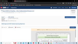 Excel 2021 In Practice Ch 2 Independent Project 2 4Ch 3 Independent Project 34 sam simnet Cengage [upl. by Vernen]