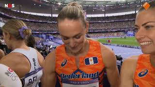 Lieke Klaver and Team Netherlands 🇳🇱 Interview on Dutch TV after the Olympic Games Heats 4x400m [upl. by Korwin]