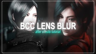 smooth bcc lens blur  after effects [upl. by Andris993]