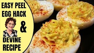 Easy Peel Hard Boiled Eggs Recipe  Southern Style Deviled Eggs [upl. by Kenlay]