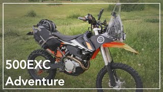 Ultimate KTM 500EXC Lightweight Adventure Motorcycle Build  Tour amp Ride  Under 260LB [upl. by Reehsab]