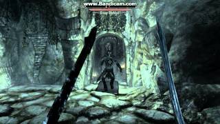 Skyrim  Killing a Draugr Deathlord Gameplay Commentary [upl. by Eityak]