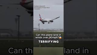 Can this plane land in 90mph winds😱 [upl. by Ellenoj]