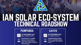 Exploring Innovations Ian Solar EcoSystem Technical Roadshow  Dec 4 2024 [upl. by Dallas]