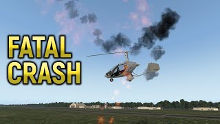 GYROCOPTER CRASH at Beverly Airport [upl. by Assenev]