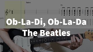 The Beatles  ObLaDi ObLaDa Guitar Tabs [upl. by Dikmen147]