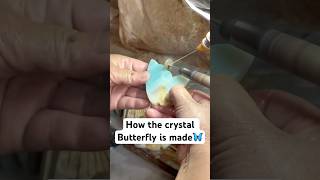 This is how the crystal butterfly is made🦋🔮❤️ crystalfactory crystalbutterfly [upl. by Docilu34]