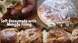 HOW TO MAKE MONGGO ENSAYMADA  BREAD WITH MUNG BEAN FILLING ENSAYMADA MONGGOENSAYMADA [upl. by Sidwohl908]