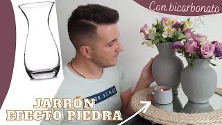 DIY🏺TRANSFORMA TUS JARRONES CON EL EFECTO BARRO ✅ EFECTO PIEDRA CON BICARBONATO  INCREÍBLE 😍 [upl. by Buyers]