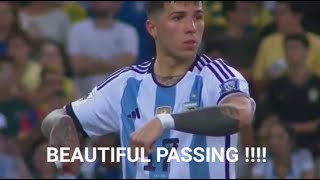 Enzo Fernandez highlights vs Brazil  Argentina vs brazil [upl. by Yajiv]