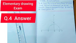 Elementary Drawing Exam Geometry question no4 Answer in English  Ashwin3darts [upl. by Holtorf]